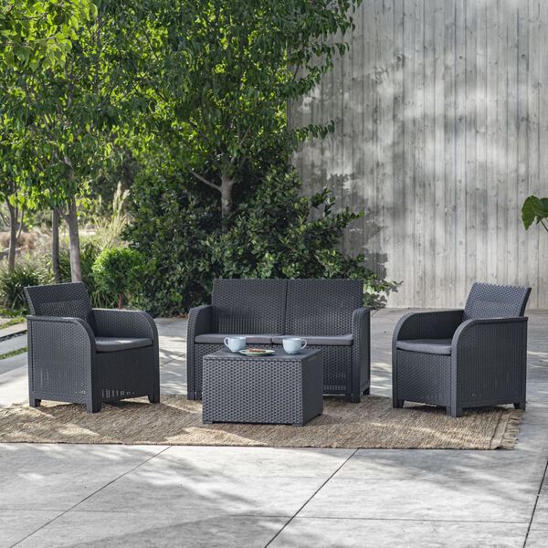 Keter Garden Chairs Rosalie 2 pcs Graphite