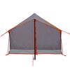 vidaXL Camping Tent 2-Person Grey and Orange Waterproof