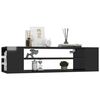 vidaXL Hanging TV Cabinet High Gloss Black 100x30x26.5 cm Engineered Wood