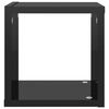 vidaXL Wall Cube Shelves 4 pcs High Gloss Black 22x15x22 cm