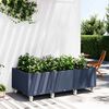vidaXL Garden Planter with Wheels Blue Grey 150x80x54 cm PP