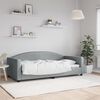 vidaXL Day Bed without Mattress Light Grey 90x190 cm Single Fabric