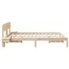 vidaXL Bed Frame with Headboard Brown 160 x 200 cm Solid Pine Wood