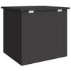 vidaXL Outdoor Storage Box Black 55 x 50.5 x 50 cm Steel