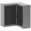 vidaXL Tool Cabinet with Shelf Black and Grey 55 x 55 x 55 cm