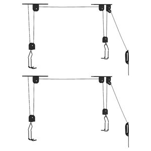 vidaXL Bike Hoists with Ceiling Mount 2 pcs 20 kg
