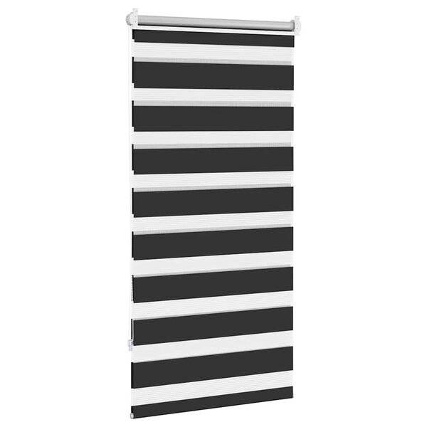 vidaXL Zebra Blind 80 x 150 cm Black