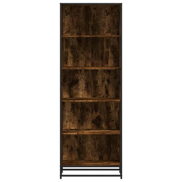 vidaXL Bookcase Smoked Oak 60x35x170.5 cm Engineered Wood