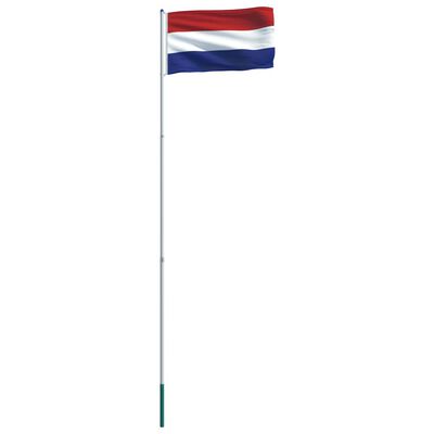 vidaXL Netherlands Flag and Pole Aluminium 6 m