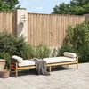 vidaXL Garden Bench with Cushion Black Poly Rattan Acacia