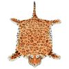 vidaXL Leopard Carpet Plush 139 cm Brown