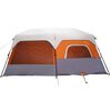 vidaXL Family Tent with LED 9-Person Light Grey and Orange Quick Release