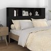 vidaXL Headboard Cabinet Black 140x18.5x104.5 cm