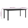 vidaXL 9 Piece Garden Dining Set Black PVC Rattan