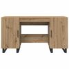 vidaXL Desk with Shelf Artisan oak 140 x 50 x 75 cm Engineered wood