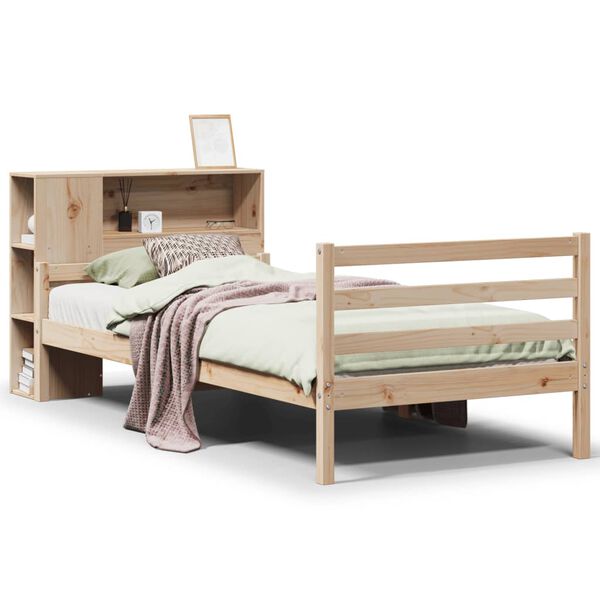 vidaXL Bookcase Bed without Mattress 90x200 cm Solid Wood Pine