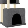 vidaXL Cat Tree with Sisal Scratching Posts Dark Grey 122 cm