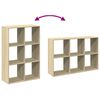 vidaXL Room Divider Bookcase Sonoma Oak 69.5x29x103.5 cm Engineered Wood