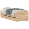 vidaXL Bed Frame with Drawers without Mattress Sonoma Oak 90x190 cm Single