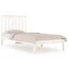 vidaXL Bed Frame without Mattress White Solid Wood 90x200 cm