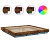 vidaXL Bed Frame with LED Lights without Mattress Smoked Oak 180x200cm