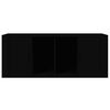 vidaXL TV Cabinet Black 100x35x40 cm Engineered Wood