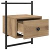 vidaXL Bedside Cabinet with Drawer 2 pcs Artisan Oak 35 x 30 x 51 cm