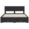 vidaXL Bed Frame with Headboard Black 160 x 200 cm Engineered Wood