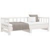 vidaXL Day Bed with Trundle without Mattress White 90x190 cm Single Solid Wood