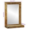 vidaXL Bathroom Mirror Brown 50 x 22 x 70 cm Solid Mango Wood