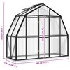 vidaXL Greenhouse with Base Frame Anthracite 3.3 m² Aluminium