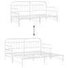 vidaXL Daybed Frame White 90 x 200 cm Powder-Coated Steel