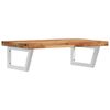 vidaXL Basin Shelf Wall Mounted Steel and Solid Wood Acacia