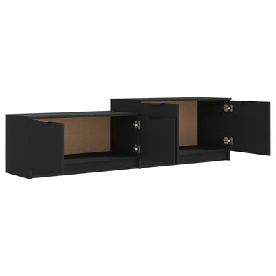 vidaXL TV Cabinet Black 158.5x36x45 cm Engineered Wood