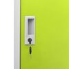 vidaXL Locker Cabinet Light Grey and Green 90x45x92.5 cm Steel