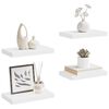 vidaXL Floating Wall Shelves 4 pcs White 40x23x3.8 cm MDF