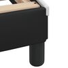 vidaXL Bed Frame with LED without Mattress "Hvar" Black and White 140x190 cm
