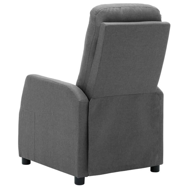 vidaXL Recliner Chair Light Grey Fabric