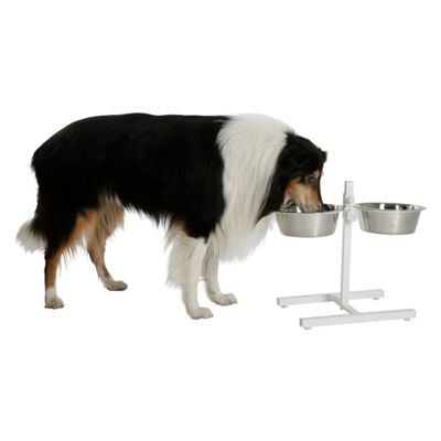 Kerbl Pet Feeder With Stand 2x2.8 L 43 cm White