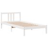 vidaXL Bed Frame with Headboard without Mattress White 90x200 cm