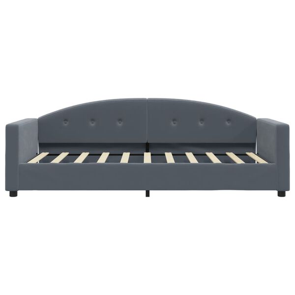 vidaXL Day Bed without Mattress Dark Grey 90x190 cm Single Velvet