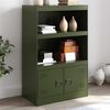 vidaXL Sideboard Olive Green 67x39x107 cm Steel