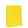 vidaXL Paper Bags 50 pcs with Handles Yellow 32x12x42 cm