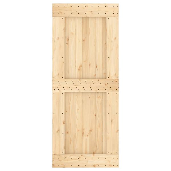 vidaXL Sliding Door with Hardware Set 85x210 cm Solid Wood Pine