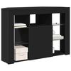 vidaXL Corner LED TV Cabinet Black 100x40x68cm Engineered Wood