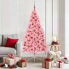vidaXL Artificial Pre-lit Christmas Tree with 300 LEDs Pink 180 cm PVC