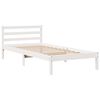vidaXL Bed Frame without Mattress White 75x190 cm Small Single Solid Wood Pine