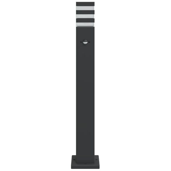 vidaXL Outdoor Floor Lamps with Sensors 3pcs Black 80 cm Aluminium