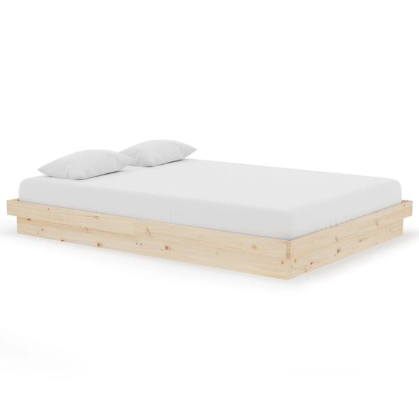 vidaXL Bed Frame without Mattress Solid Wood 140x200 cm
