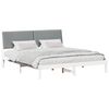 vidaXL Bed Frame Light Grey 180 x 200 cm Solid Pine Wood